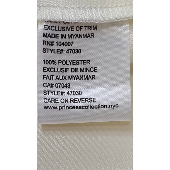 American princess white glitter flower girl dress girl's size 4 - Picture 7 of 7